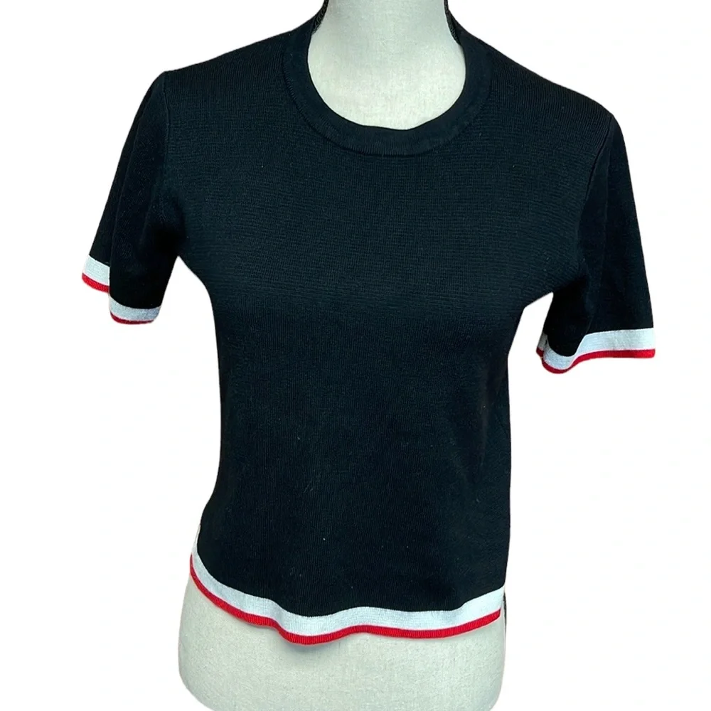 Zara Knit Crew Neck Short Sleeve Top - Picture 3 of 7